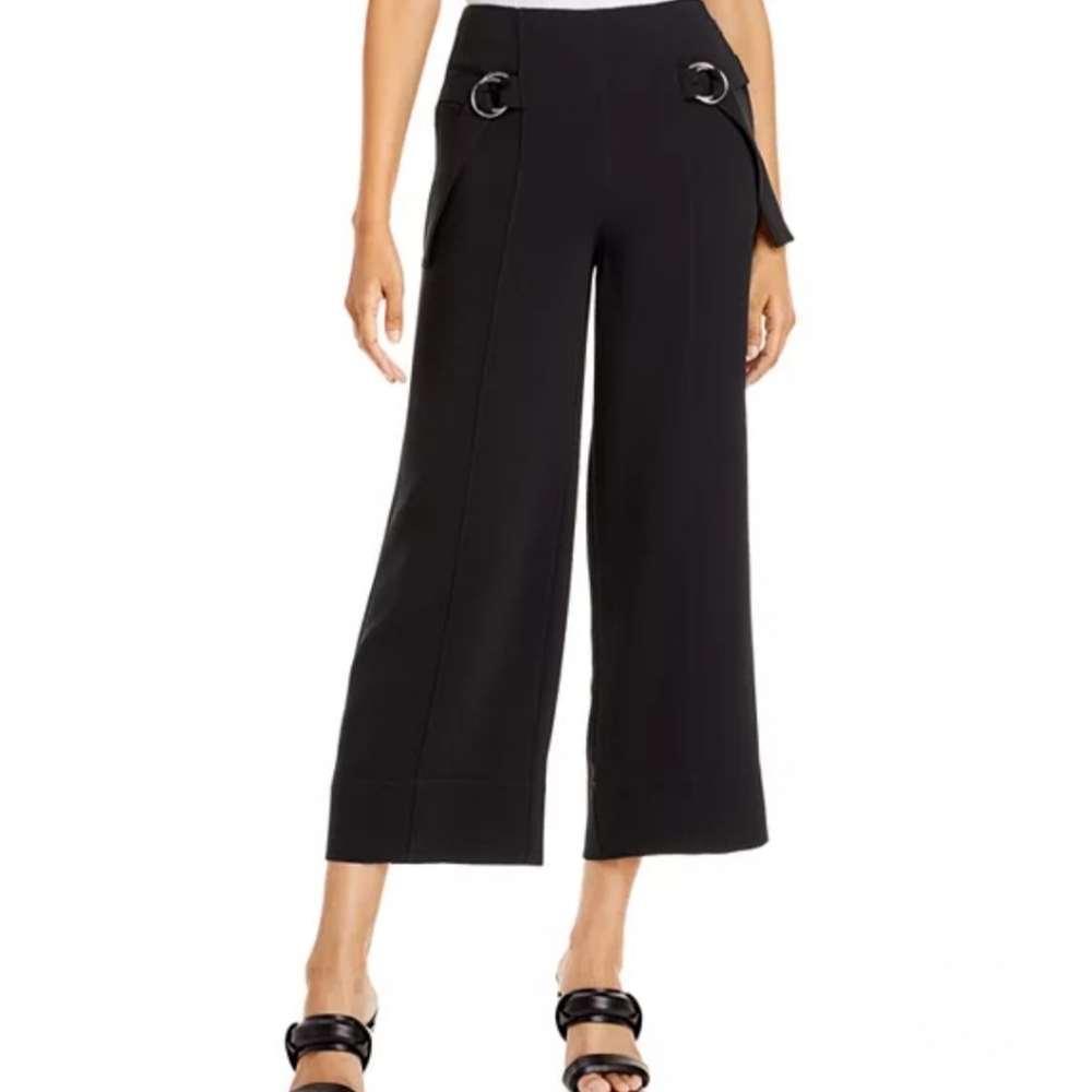 Cinq à Sept Wide-Leg Cropped Pants, Black, 10, NWT